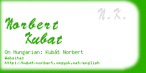 norbert kubat business card